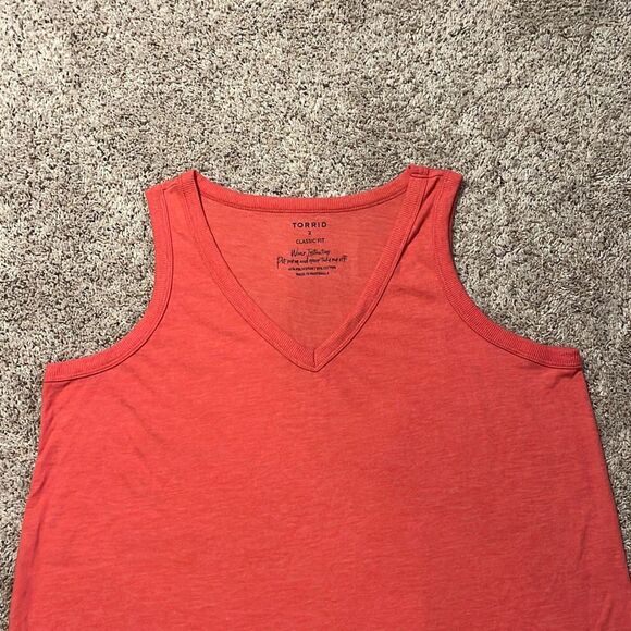 Torrid Orange Girlfriend Signature Jersey V-Neck Tank 2X - Picture 3 of 6